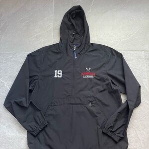 Charles River Pack-N-Go Pullover Men Jacket Windbreaker Black - Medium